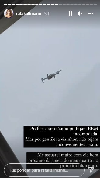 Rafa Kalimann tem casa invadida por drone ao sair do banho e quase é flagrada pelada (Reprodução/Instagram)