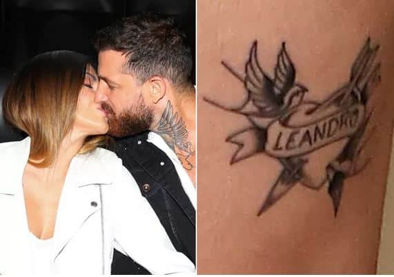 Cleo troca beijos com marido e deixa tatuagem em homenagem a ele à mostra (Foto: Reprodução)