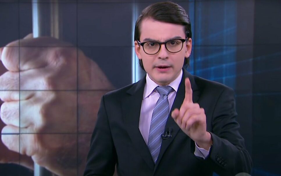 Dudu Camargo passa dos limites ao vivo no SBT (Foto: Reprodução)