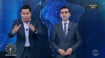 Dudu Camargo e Marcão recebem fortuna para comandar o telejornal do SBT (Foto: Reprodução)