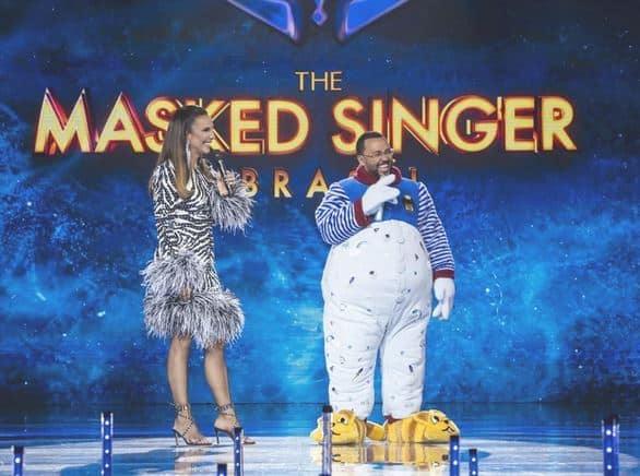 Dudu Nobre é o segundo eliminado no The Masked Singer (Foto: Reprodução)