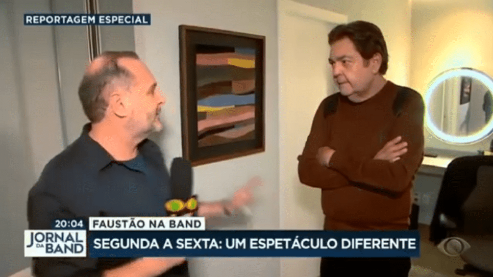 Faustão na Band manda indireta para a Globo (Foto: Reprodução)