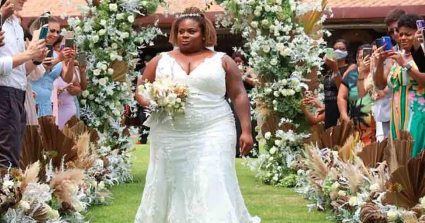 Jojo em entrada no casamento (Foto: Daniel Pinheiro/AgNews)