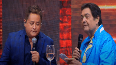 Leonardo e Faustão (Foto: Reprodução)