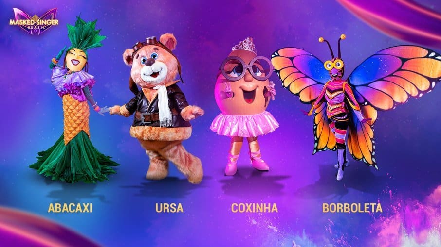 Algumas fantasias da segunda temporada de The Masked Singer Brasil (Foto: Reprodução)