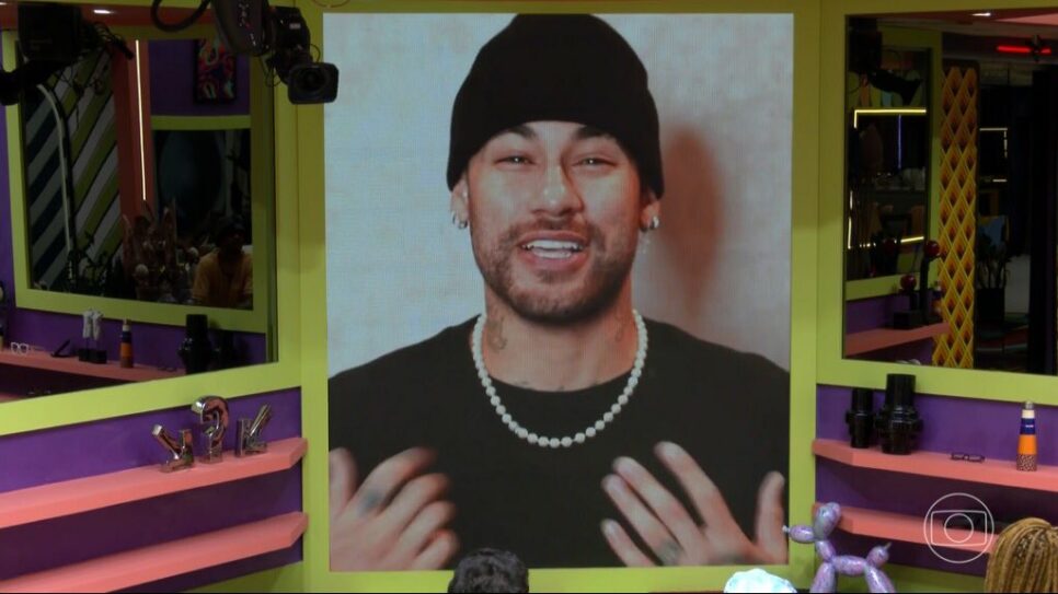 Jogador Neymar no BBB22 (Foto: Reprodução)
