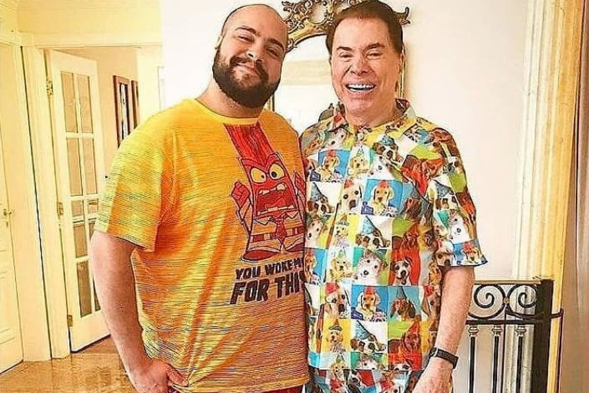 Silvio Santos e Tiago Abravanel (Foto: Reprodução)