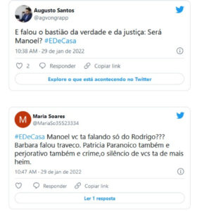 Criticas de Manoel aos participantes do BBB22m dividiram opiniões na web (Foto: Reprodução / Twitter) 