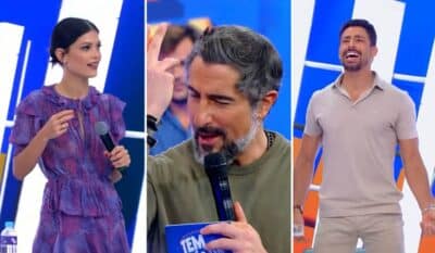 Imagem do post No Caldeirão, Marcos Mion se assusta com grito de Cauã Reymond: “Segurança!”