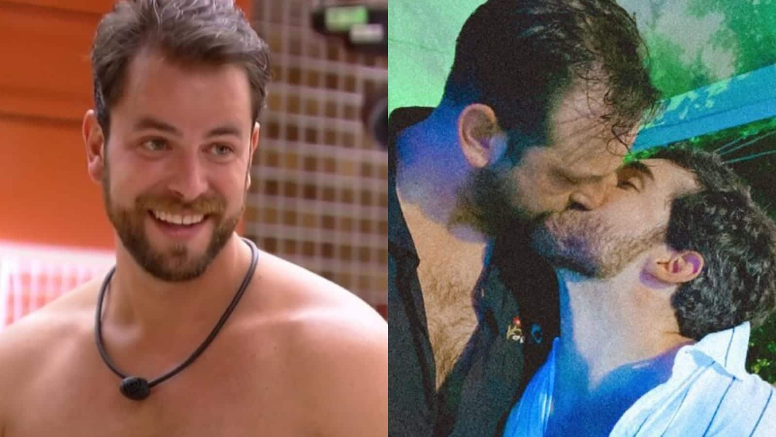 BBB22: Vaza suposta foto de Gustavo beijando um homem (Foto: Reprodução/Montagem)