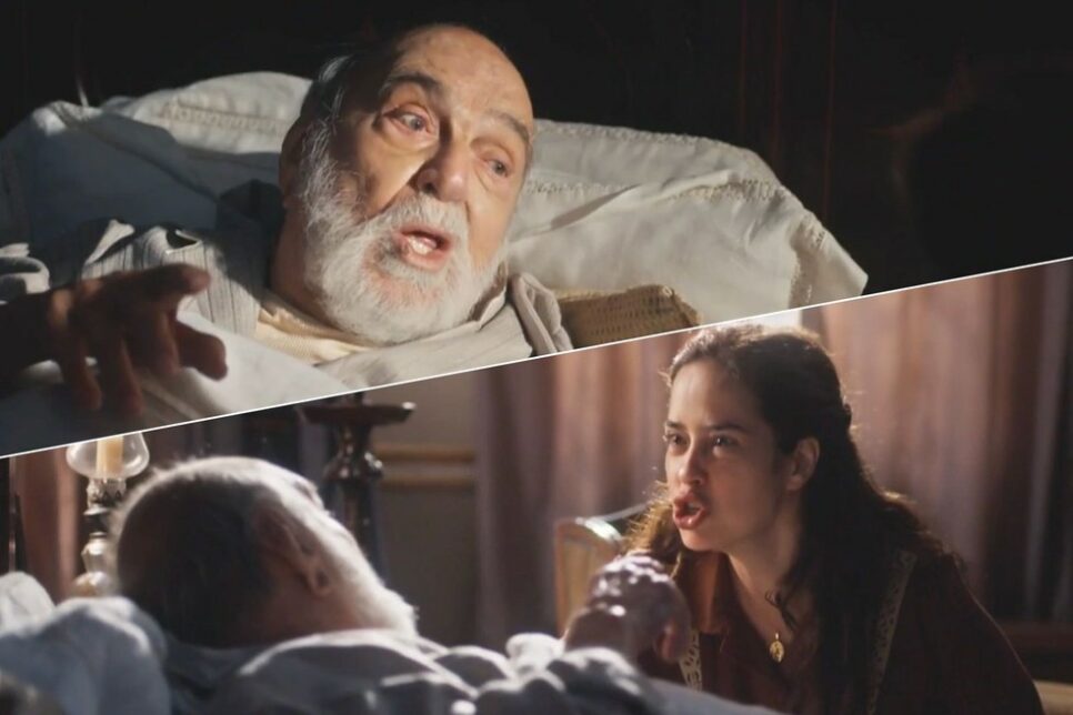 Heloísa (Paloma Duarte) não perdoará Afonso (Lima Duarte) em Além da Ilusão (Foto: Reprodução)