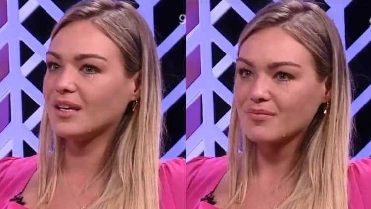 BBB22: Bárbara chora após ver o momento em que foi acusa de racismo (Foto: Reprodução - TV Globo)