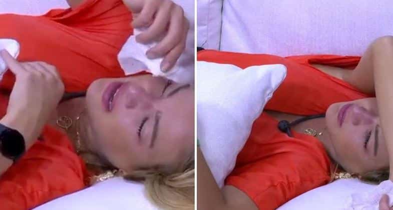 Bárbara tem crise de choro após formação do paredão (Foto: Reprodução)