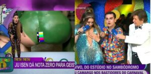 Dudu Camargo fez polêmica nos Bastidores do Carnaval da Rede TV (Foto: Reprodução / Internet)