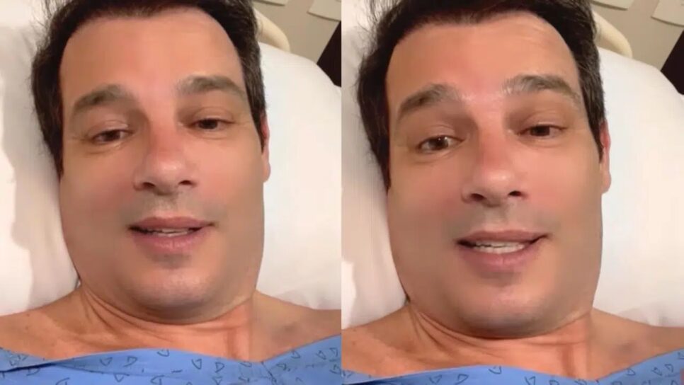 Celso Portiolli no hospital (Foto: Reprodução) SBT