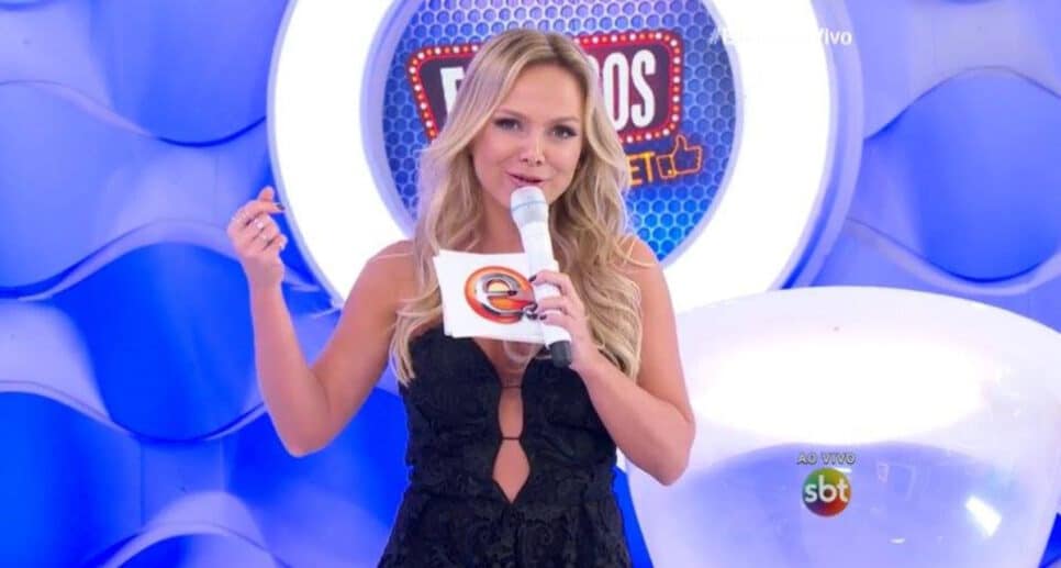 Eliana é contrariada por Celso Portiolli e faz confirmação em vídeo (Foto: Reprodução/Internet)