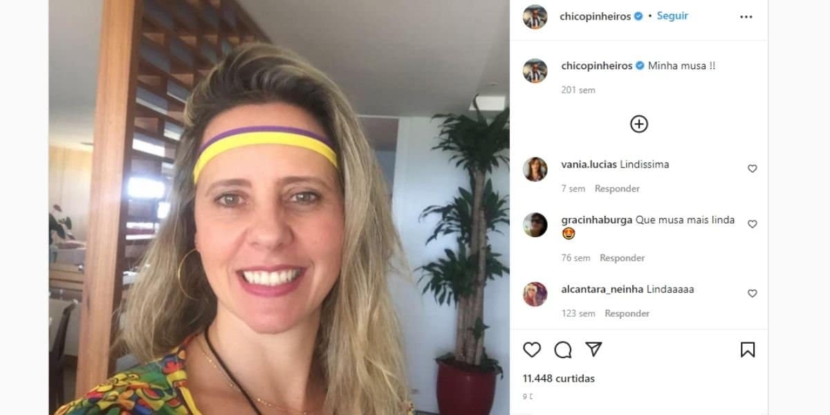 O famoso âncora do Bom Dia Brasil da Globo, Chico Pinheiro, se declara para sua esposa, Leda (Foto: Reprodução)