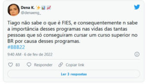 Web ficou revoltada com as falas de Tiago (Foto: Reprodução / Twitter)