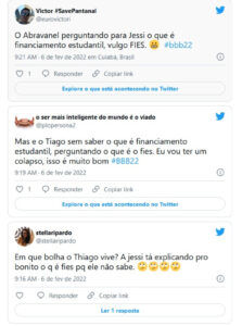  Fãs do BBB22 acusaram Tiago de viver em uma "bolha" (Foto: Reprodução / Twitter)