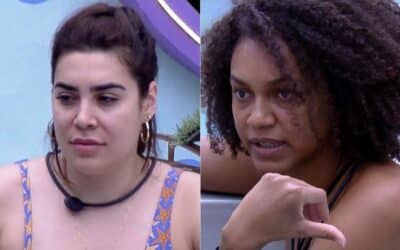 BBB 22: Naiara dá aviso para Jessi: 'Tenho que botar trava na sua língua' Foto: Reprodução
