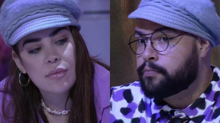 BBB22: Tiago Abravanel teme ir ao paredão com Naiara (Foto: Reprodução)