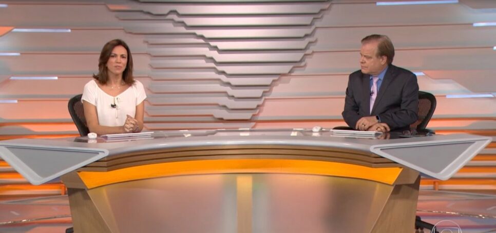 Ana Paula Araújo e Chico Pinheiro não se dão bem por trás das câmeras (Foto: Reprodução)