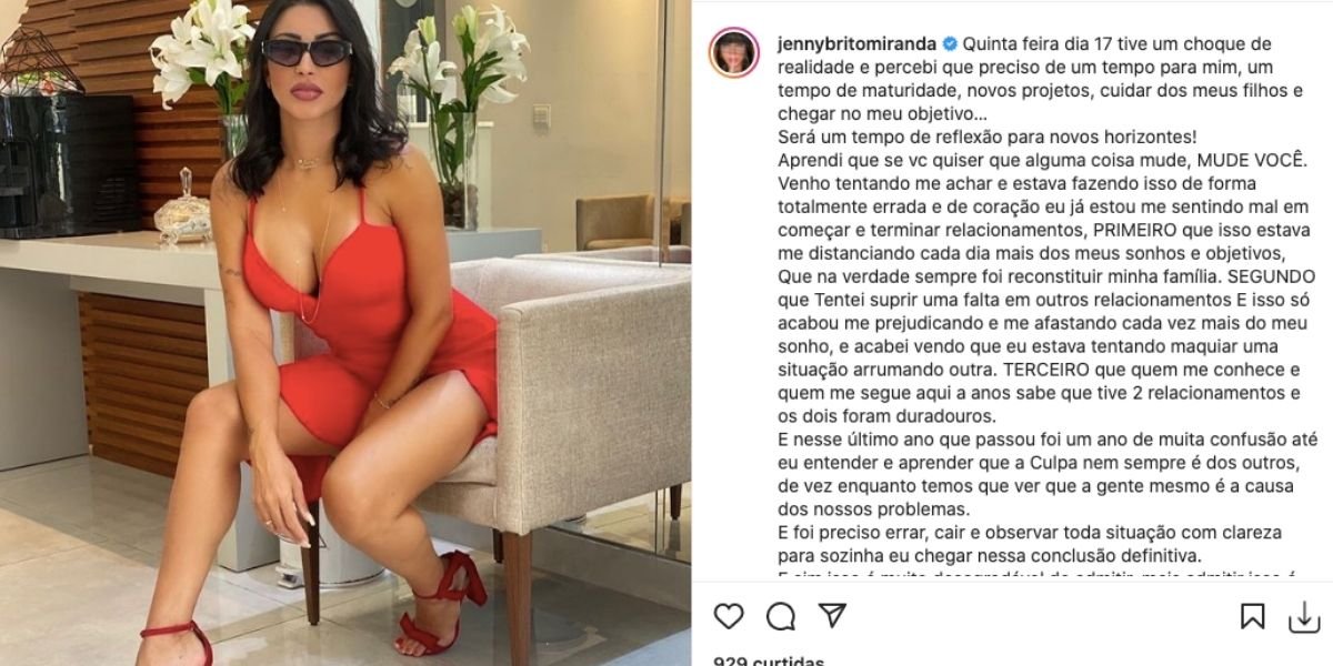 A filha da famosa ex-cantora e dançarina, Gretchen chamou atenção ao falar sobre a sua separação (Foto: Reprodução)