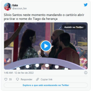 Web não deixou passar batido o desabafo de Tiago (Foto: Reprodução / Twitter)