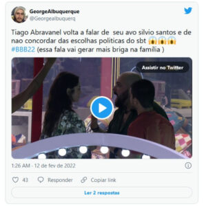 Internautas comentaram sobre a polêmica de Tiago (Foto: Reprodução / Twitter)