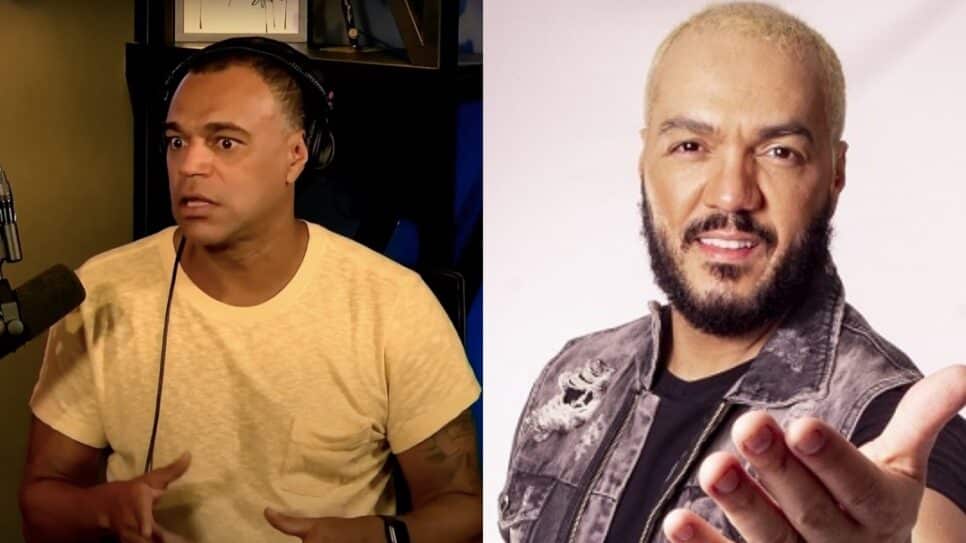 Belo foi ao local de trabalho de Denílson à pedido de Faustão (Foto: Reprodução)