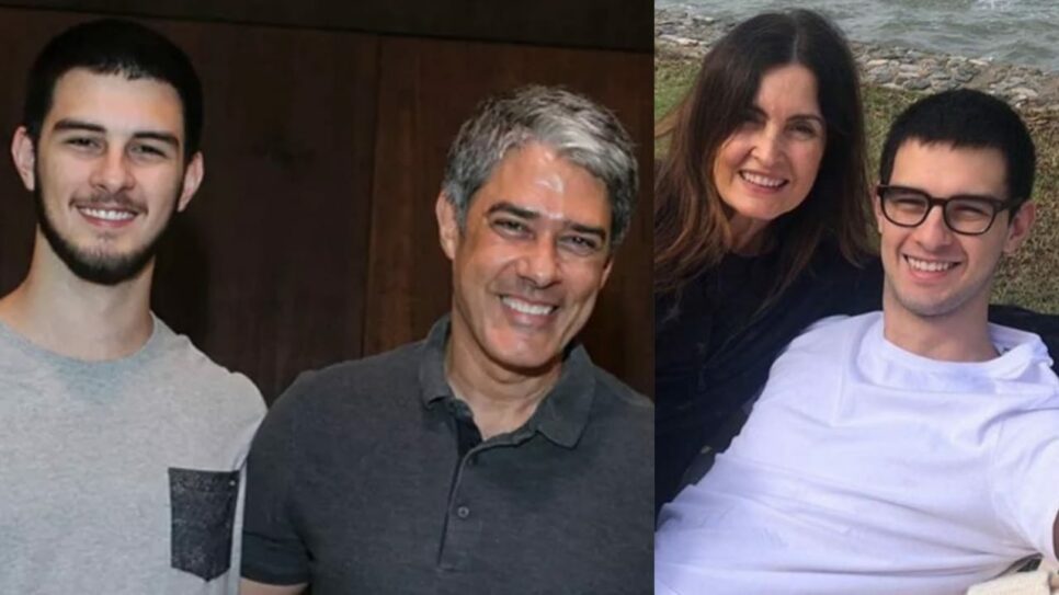 Vinícius, filho de Fátima Bernardes e William Bonner (Foto: Reprodução/Montagem)