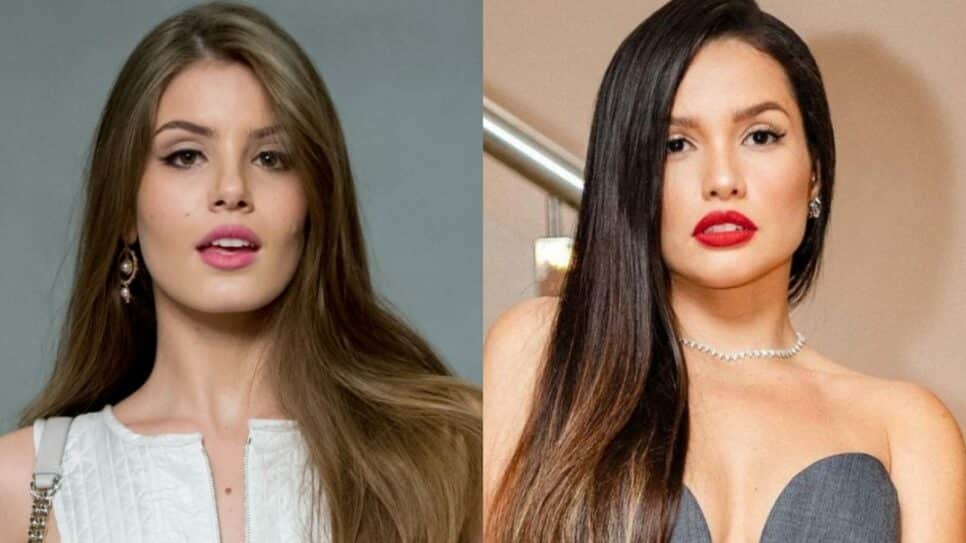 Camila Queiroz é passada para trás em campanha com Juliette (Foto: Reprodução/Montagem)