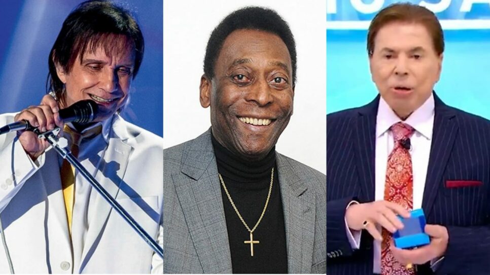 Roberto Carlos, Pelé e Silvio Santos recebem notícia brutal (Foto: Reprodução/Montagem)