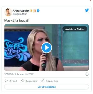 Administradores do perfil de Arthur zombaram de Laís do BBB22 (Foto: Reprodução / Twitter)