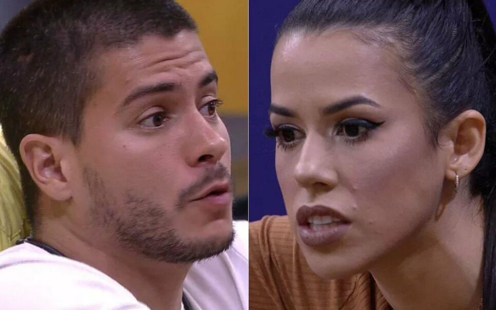 BBB22: Arthur Aguiar e Larissa conversam depois do Jogo da Discórdia (Foto: Reprodução/Montagem)