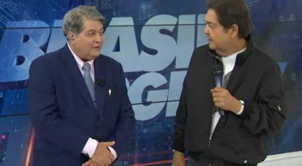 Datena e Faustão no Brasil Urgente (Foto: Reprodução)
