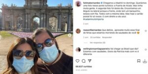 Fátima Bernardes surge ao lado de Túlio Gadelha durante viagem (Foto: Reprodução / Instagram)