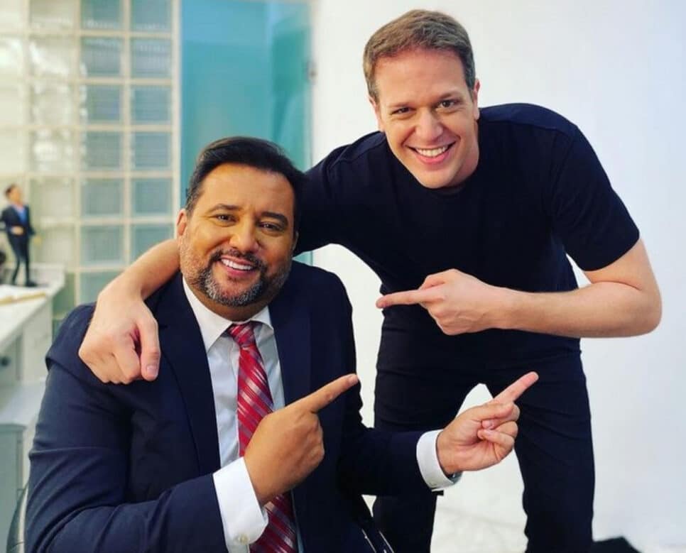 Fred Ring ao lado do seu colega de trabalho da Record Tv, Geraldo Luís (Foto: Reprodução / Instagram)