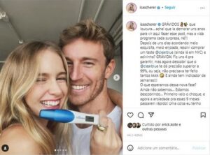 Isabela Scherer, filha do nadador Xuxa fez um texto para confirmar sua primeira gravidez (Foto: Reprodução / Instagram)