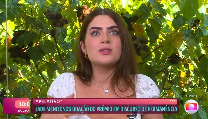BBB22: Jade abre o jogo sobre paixão por Arthur (Reprodução/Globo)
