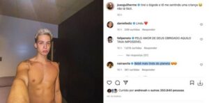 João Guilherme exibe corpo sem pelos (Foto: Reprodução / Instagram)