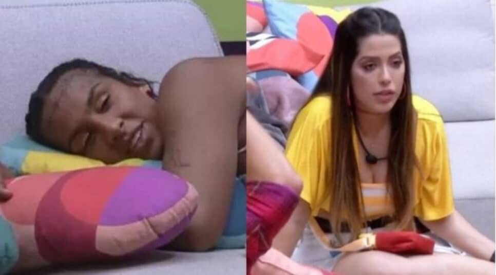 BBB22: Desesperada, Laís faz pedido para Linn da Quebrada (Foto: Reprodução / Globoplay)