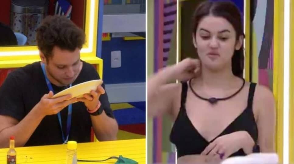 BBB22: Lucas tem comportamento nojento à mesa e Eslô detona: "Me arrependi" (Foto: Reprodução / Globoplay)