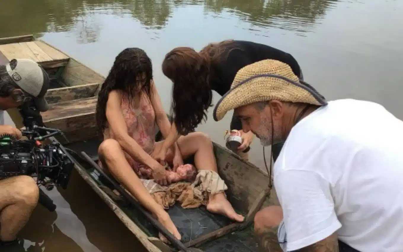 Parto de Juma em Pantanal (Foto: Reprodução - TV Globo)