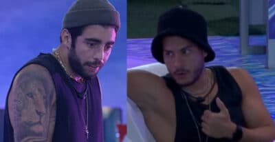 Arthur discute com Scooby na festa do BBB22 (Foto: Reprodução / Globoplay)