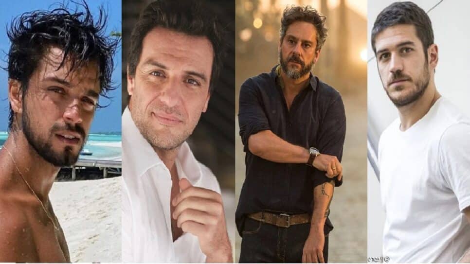 Globo Rodrigo Simas, Rodrigo Lombardi, Alexandre Nero e Marco Pigossi (Foto: Reprodução)