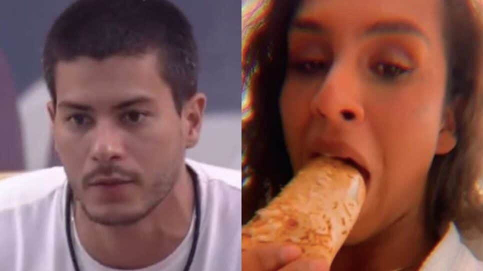 BBB22: Após Lina cuspir pão, equipe de Arthur Aguiar responde provocação (Reprodução)