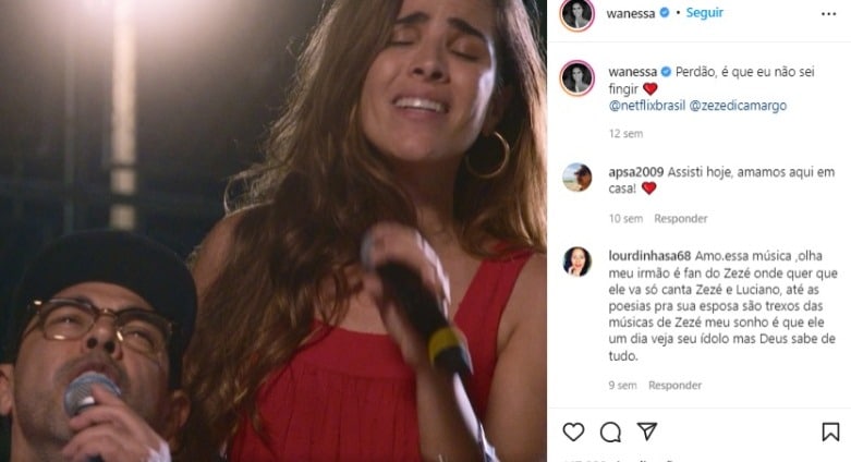 Post de Wanessa no Instagram (Foto: Reprodução)