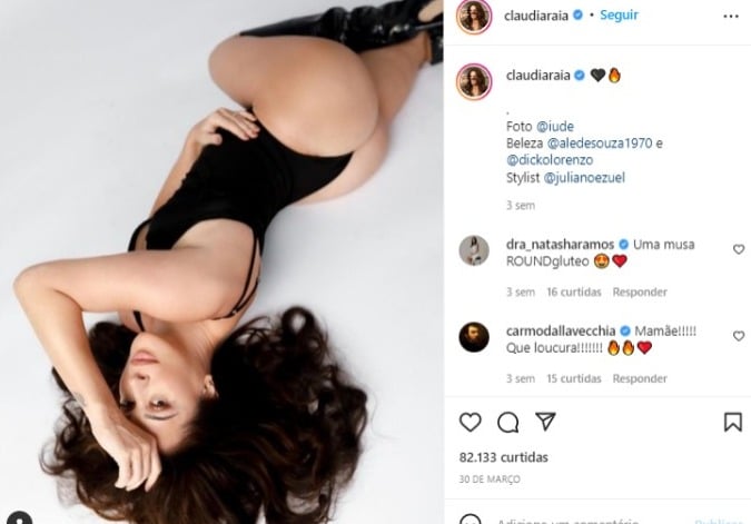 Post de Claudia Raia no Instagram (Foto: Reprodução)