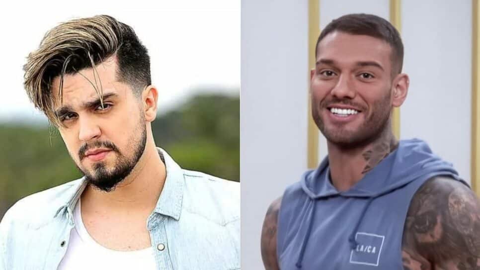 Luan Santana e Lucas Lucco tem suposto romance gay (Foto: Reprodução/Montagem)